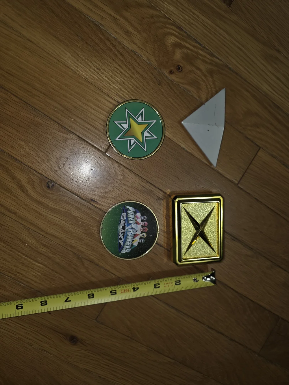 4pc Saban Power Rangers Lost Galaxy Green Belt Badge Buckles NO SEPARATING VINTA